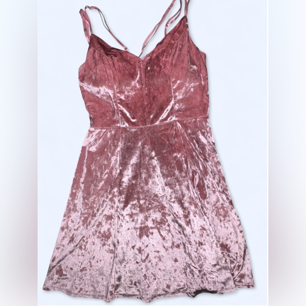 💗 Honey & Rosie Crushed Velvet Fit & Flare Dress – NEW WITH TAGS - Size Small